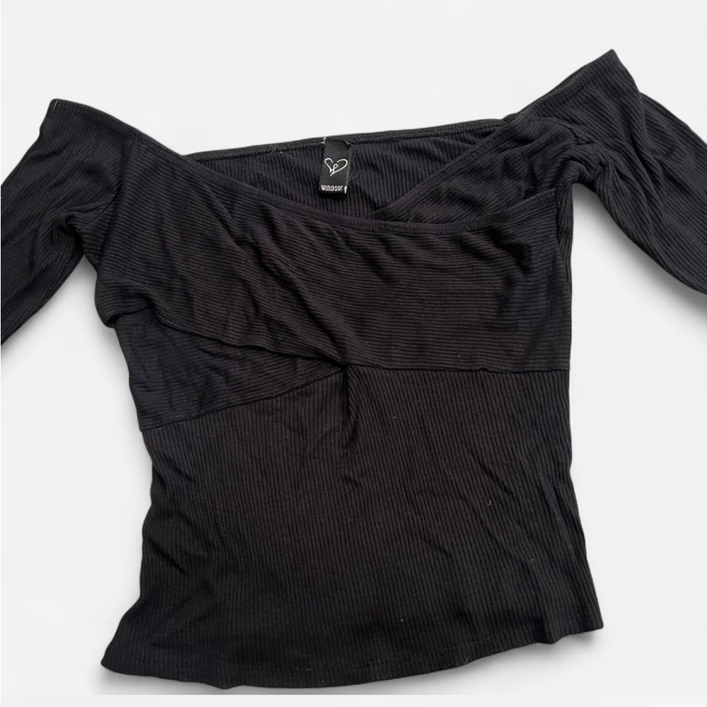 Windsor Black Off-Shoulder Blouse